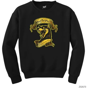 Harry Potter Hufflepuff Official Siyah Sweatshirt