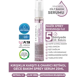 Gece Yoğun Bakım Retinol İçerikli Yüz Bakım Sprey Serum 25 ml