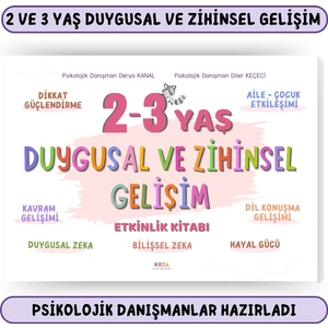 2-3 Yaş Duygusal ve Zihinsel Gelişim Etkinlik Kitabı-Bilişsel ve Duygusal Zeka Gelişimi Odaklı