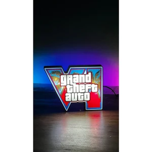 Gta 6 Aydınlatmalı Tablo (Adaptör Dahil)