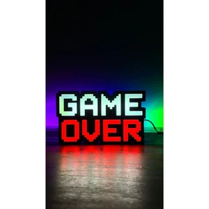 Game Over Işıklı Tablo Adaptör Dahil