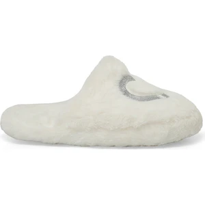 607124.Z4PR Beyaz Kadın Ev Terliği