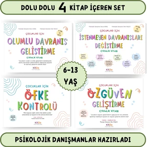 4 Kitap Içeren Set-Öfke Kontrolü,özgüven,olumlu Davranış Geliştirme Veistenmeyen Davranışları Değiştirme Etkinlik Kitapları