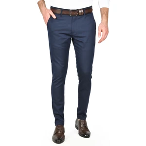 Kendinden Desenli Slim Fit Likralı Keten Pantolon 2502310