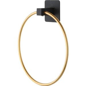 Trend Muud Yapışkanlı Gold Yuvarlak Havlu Tutucu Mutfak Banyo Havlu Tutucu Paslanmaz
