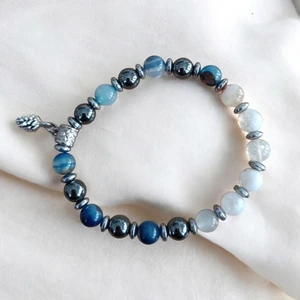 Mga Doğaltaş Öğrenci Bilekliği Başarı Bilekliği Sitrin Taşı Akik Taşı Hematit Taşı Bilekliği Doğal Taş Bileklik