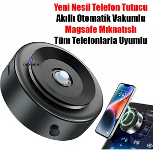 Yeni Nesil Akıllı Taşınabilir Magsafe Mıknatıslı Otomatik Vakumlu Telefon Tutucu Araç Içi Ev Ofis