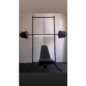 Barfiks Bench Squat Rack Standı, Ara Destekli, Minimum Salantı ( Pro )