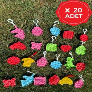 20 Adet Popit Anahtarlık Hediyelik Doğum Günü Hediyesi Karne Hediyesi