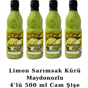 Limon Sarımsak Kürü Maydanozlu 4 x 500 ml Cam El Yapımı