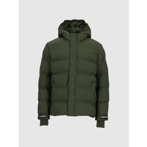 Kapüşonlu Şişme Yeşil Mont