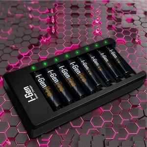 I-Gen Batteries I-Gen G821 8'li Pil Şarj Aleti + 4 Adet AA Pro 2950 mAh + 4 Adet AAA Pro 1100 mAh Şarjlı Kalem Pilli Set 1.2V Ni-MH
