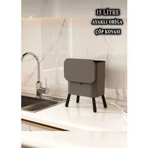 Krd Home Çöp Kovası Ayaklı Gri Origa AR-055