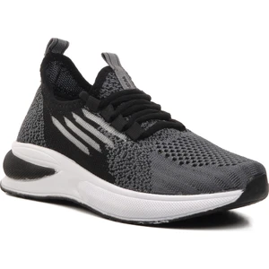 Siyah-Beyaz-Füme Çocuk Spor Ayakkabı