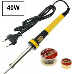 40W Profesyonel Lehim Makinesi Kalem Havya + Lehim Teli + Pasta Lehim Seti Hazır