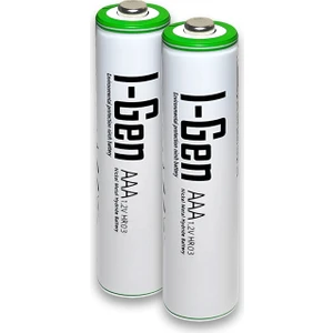 I-Gen Batteries I-Gen B137 2 Adet AAA 650 mAh Şarj Edilebilir İnce Kalem Pil 1.2V Ni-MH Şarjlı Pil
