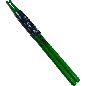 GFK-801GR 5A Bateri Baget Kırılmaz Polyemid Yeşil Davul Bageti 5A Drumsticks