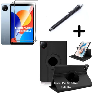 Xiaomi Redmi Pad Se 8.7inç Kılıf Dönen Tablet Kilifi Ekran Koruyucu+Kalem (Redmipad Se 11INÇ Değildir)