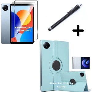 Xiaomi Redmi Pad Se 8.7inç Kılıf Dönen Tablet Kilifi Ekran Koruyucu+Kalem (Redmipad Se 11INÇ Değildir)