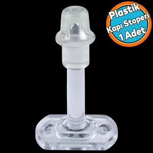 Şeffaf Plastik Kapı Pencere Arkası Tampon 8 cm Vidalı Duvar Koruyucu Silikon Stoper 1 Adet