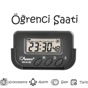 Mini Dijital Saat Tarih Kronometre Göstergesi Alarmlı Yapışkanlı Mutfak Ve Spor İçin Saat