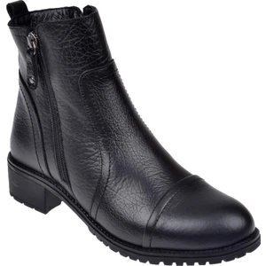 Voyager Hakiki Deri Alçak Topuklu Kadın Bot VOY-7550   SİYAH