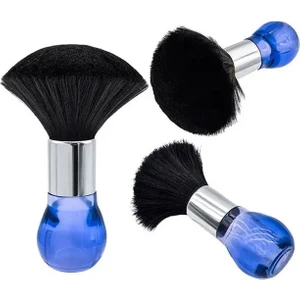 Profesyonel Ense ve Sakal Fırçası Topuzlu Ense Fırçası Tıraş Fırçası Kuaför Fırçası Mavi