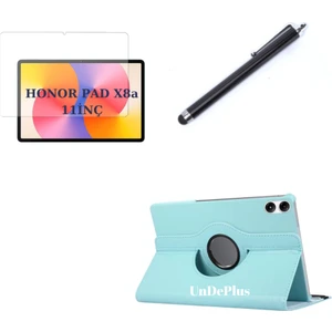 Honor Pad X8A 11INÇ Kılıf Dönen Tablet Kilifi Ekran Koruyucu+Kalem (Honorpad X8/x8 Pro Değildir)