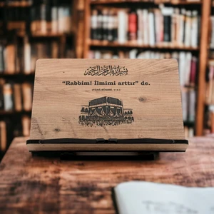 İsfahan TA Kitap Okuma Standı Masaüstü Ahşap Kuran Rahlesi Tablet Tutucu