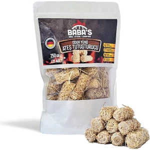BABA'S BBQ / ODUN YÜNÜ TUTUŞTURUCU / BBQ, MANGAL, SOBA, ŞÖMİNE TUTUŞTURUCU / ≈25 AD - 250 GR