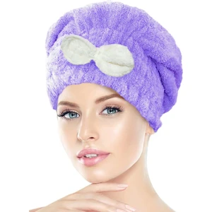 Mikrofiber Saç Havlusu Bonesi Lastikli Fiyonklu