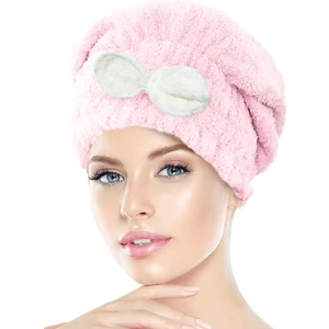 Mikrofiber Saç Havlusu Bonesi Lastikli Fiyonklu