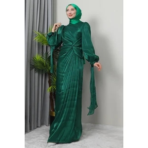 Giza Store Orkide Ipek Abiye Bordo
