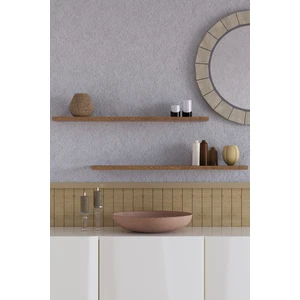 70 cm 2li Safir Meşe Mdf Uçan Duvar Rafı Gizli Bağlantı Kitaplık