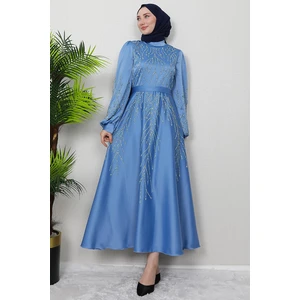 Giza Store Buğlem Taşlı Abiye Siyah