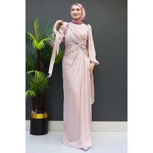 Giza Store Orkide Ipek Abiye Bordo