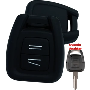 Opel Astra G Zafira Uyumlu Silikon Kumanda Anahtar Kılıfı Oto Anahtarlık 2 Tuşlu