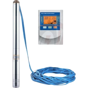 4" 2 Hp 18 Kademe Dalgıç Pompa 30 mt Kablo ve Su Bitince Duran Pano Dahil (220)