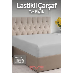 Eve Tekstil Doğal Pamuk Tek Kişilik Rainforce Kumaş Lastikli Çarşaf ve Yastık Kılıf Set