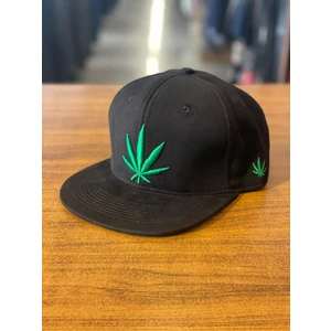 Marijuana Nakışlı Siyah Renk  Hip Hop Snapback Rapper Basket Cap Şapka