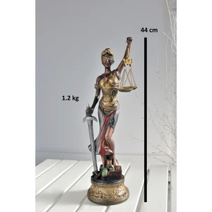 Giga Art Büyük Adalet Heykeli 44  cm  (Themis) Terazi Biblo
