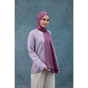 Fall Winter İpeksi Jakar Şal Leylak 9019-19