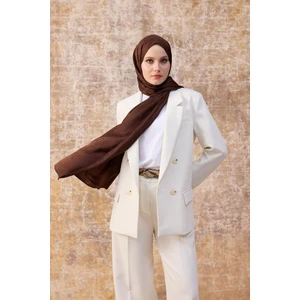 Fall Winter İpeksi Jakar Şal Kahverengi 9020-08