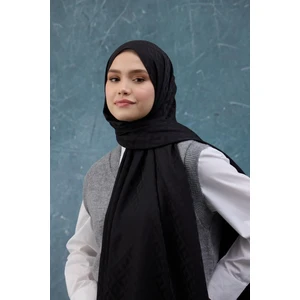 Fall Winter Ipeksi Jakar Şal Gece Mavi 9019-32