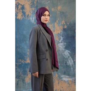 Fall Winter Ipeksi Jakar Şal Gümüş 9018-09