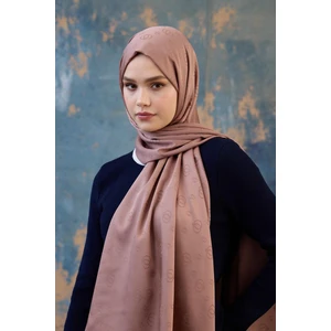 Fall Winter İpeksi Jakar Şal Sütlü Kahve 9018-23