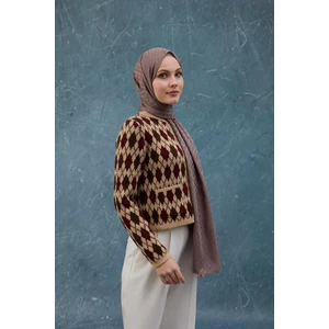 Fall Winter Ipeksi Jakar Şal Gece Mavi 9019-32