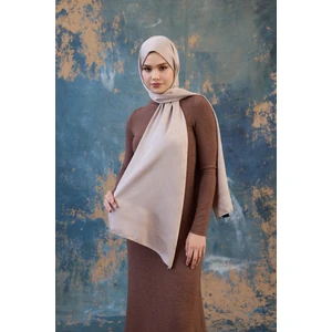 Fall Winter İpeksi Jakar Şal Açık Vizon 9018-28