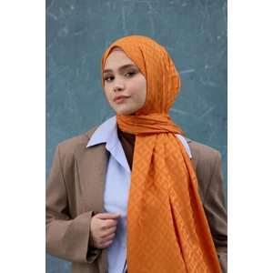 Fall Winter İpeksi Jakar Şal Turuncu 9019-03