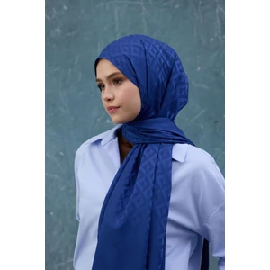 Fall Winter İpeksi Jakar Şal Mavi 9019-05